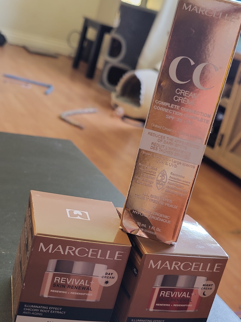 MARCELLE CC Cream & Revival Skin Renewal Set. Day & Night.